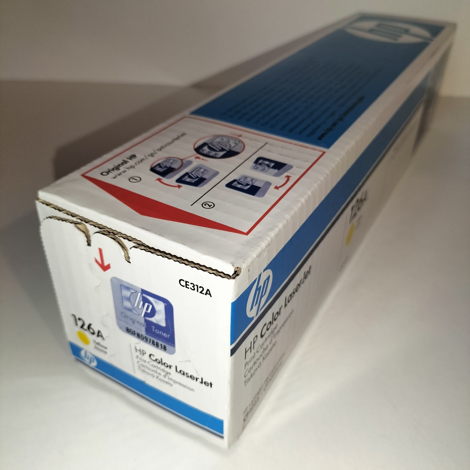 HP 126A CE312A blue box